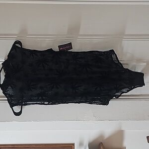 Mesh Pot Leaf Bodysuit